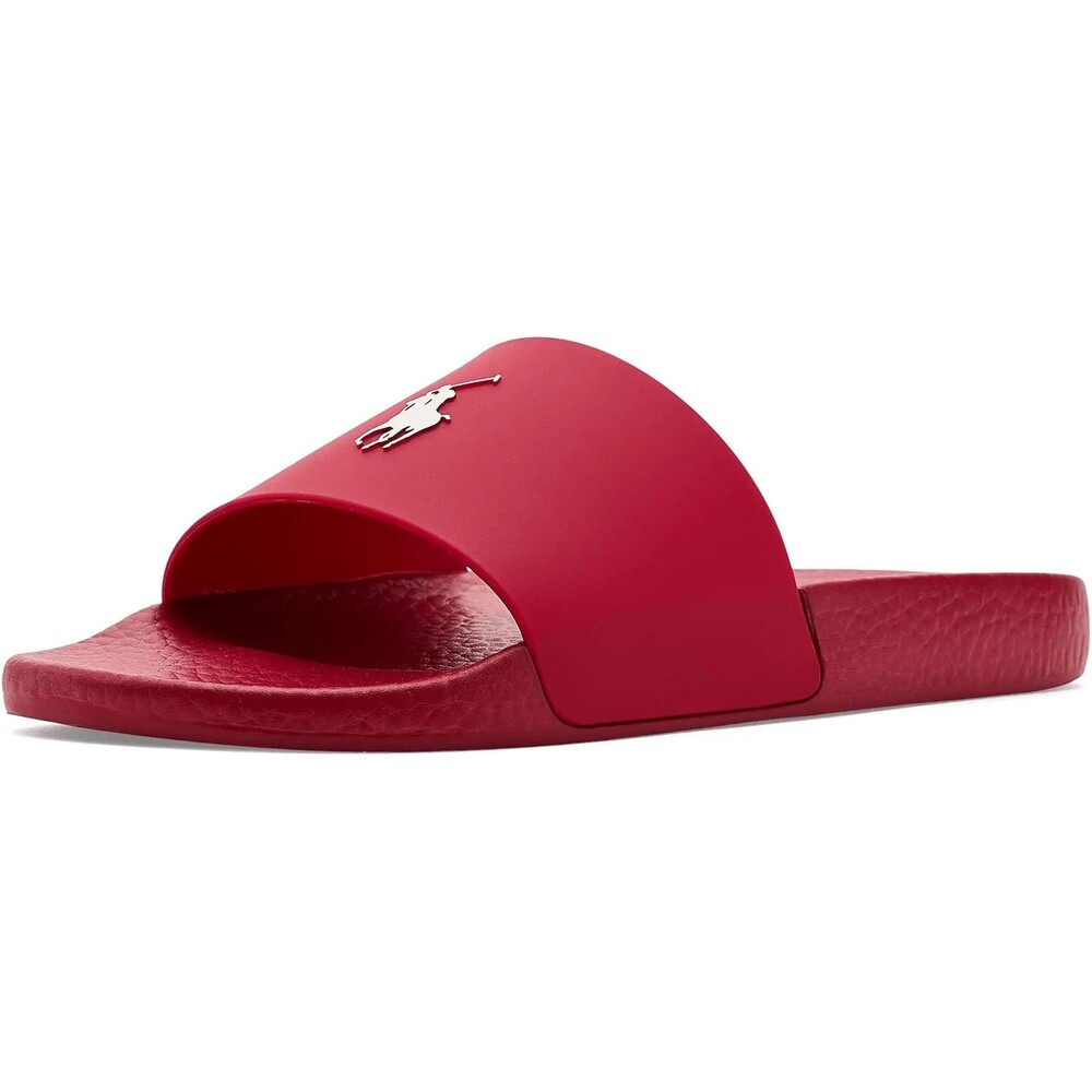 Polo Ralph Lauren Signature Pony Slides Red/White Men's Sz 15 - (809P0731-4003)